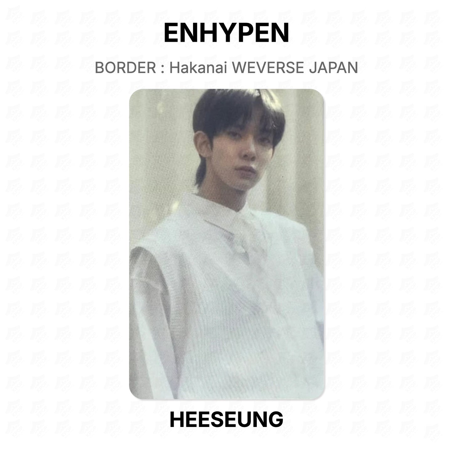 ENHYPEN BORDER : Hakanai WEVERSE JAPAN Official Photocard