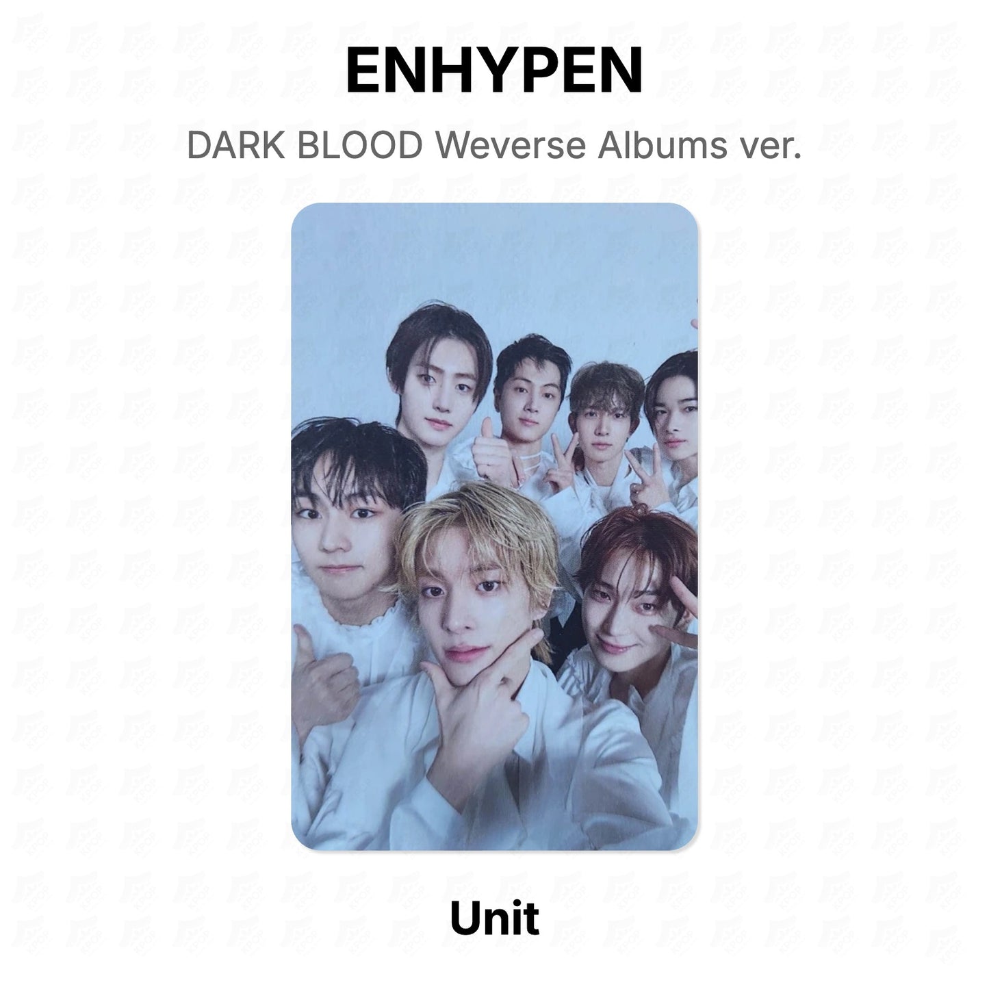 ENHYPEN DARK BLOOD Weverse Albums ver. Official Photocard