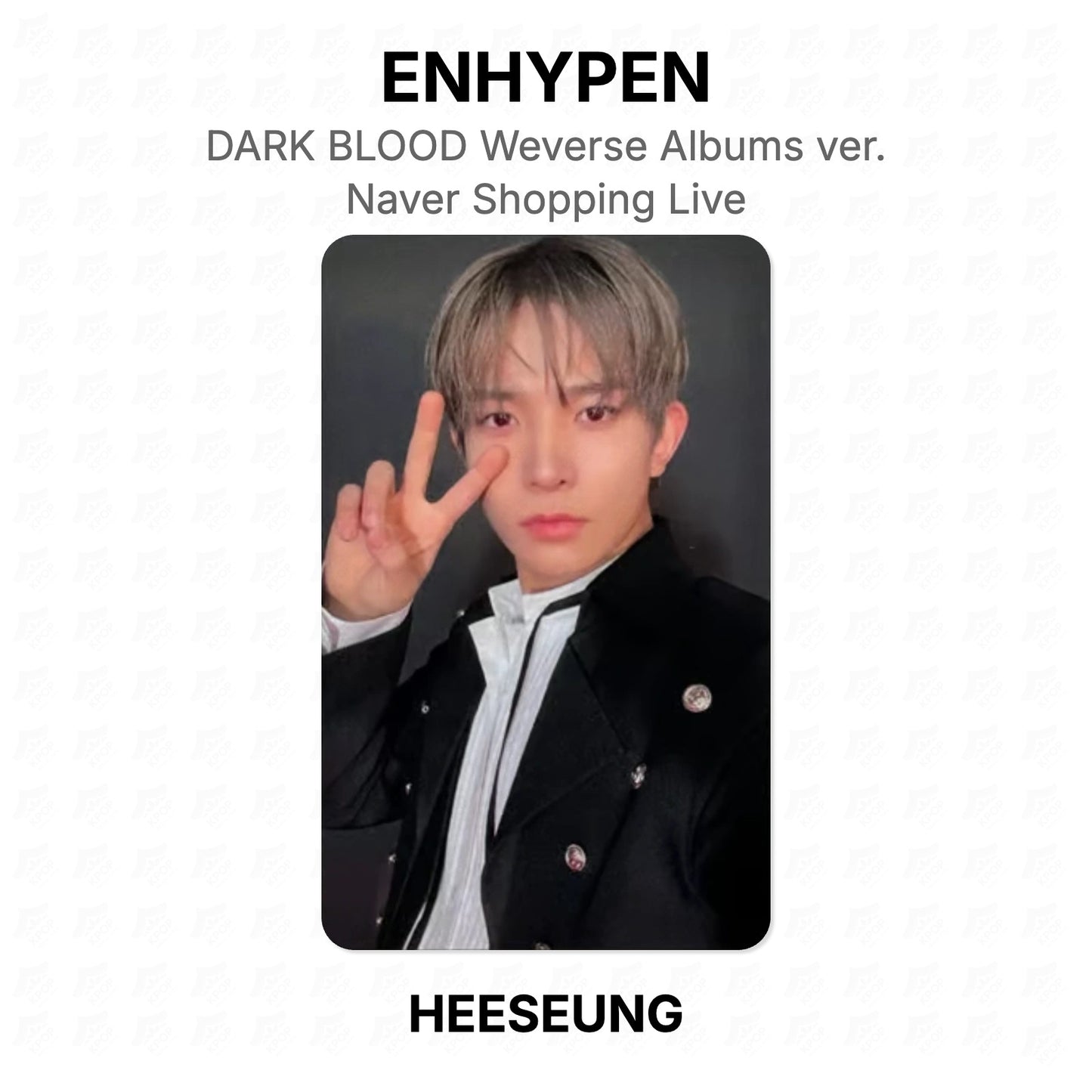 ENHYPEN DARK BLOOD Weverse Albums ver. Naver Shopping Live Official Photocard