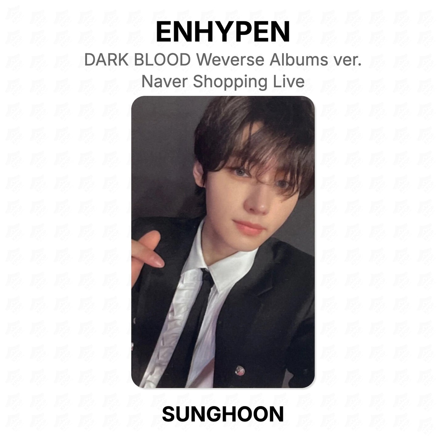 ENHYPEN DARK BLOOD Weverse Albums ver. Naver Shopping Live Official Photocard