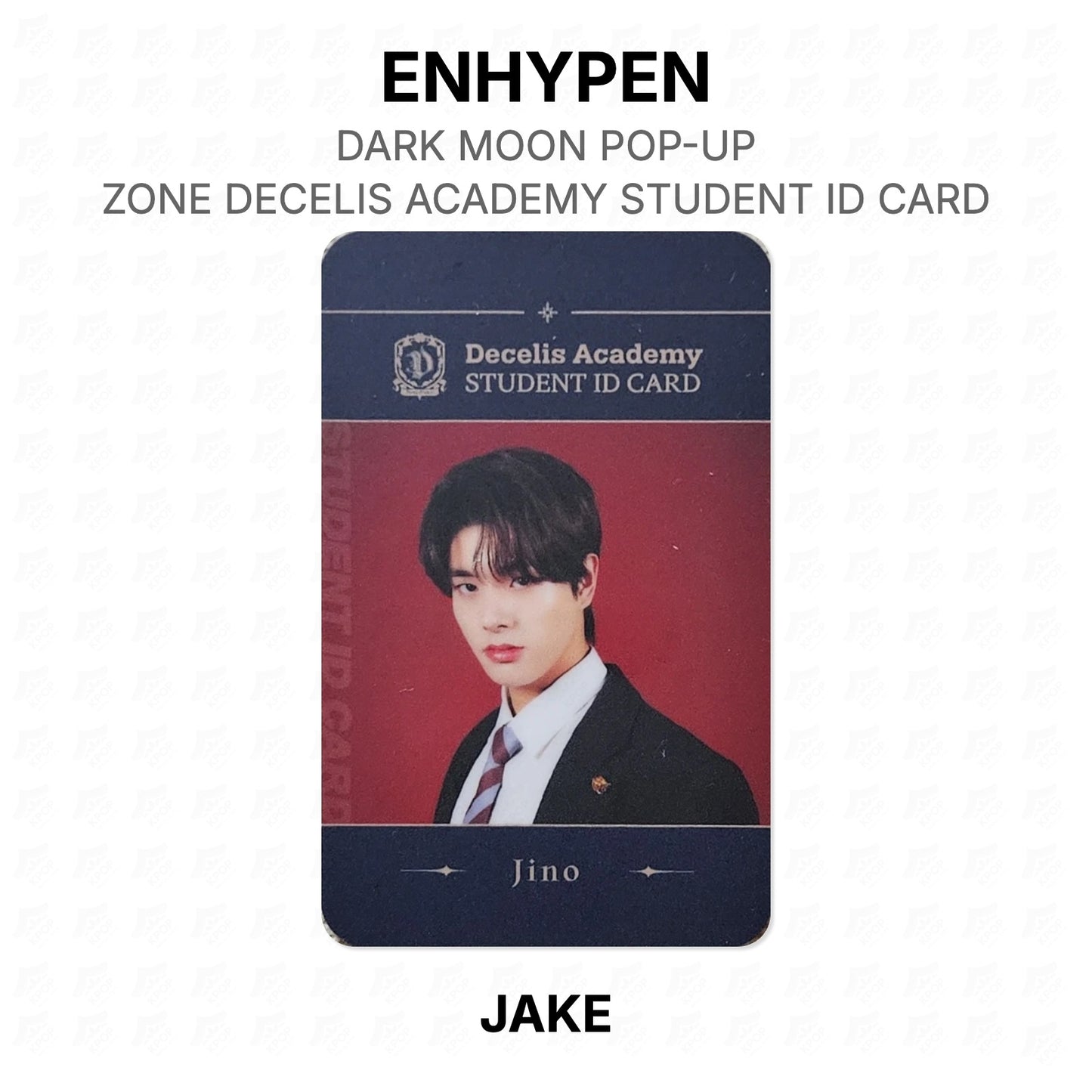 ENHYPEN DARK MOON POP-UP ZONE DECELIS ACADEMY STUDENT ID CARD Official Photocard
