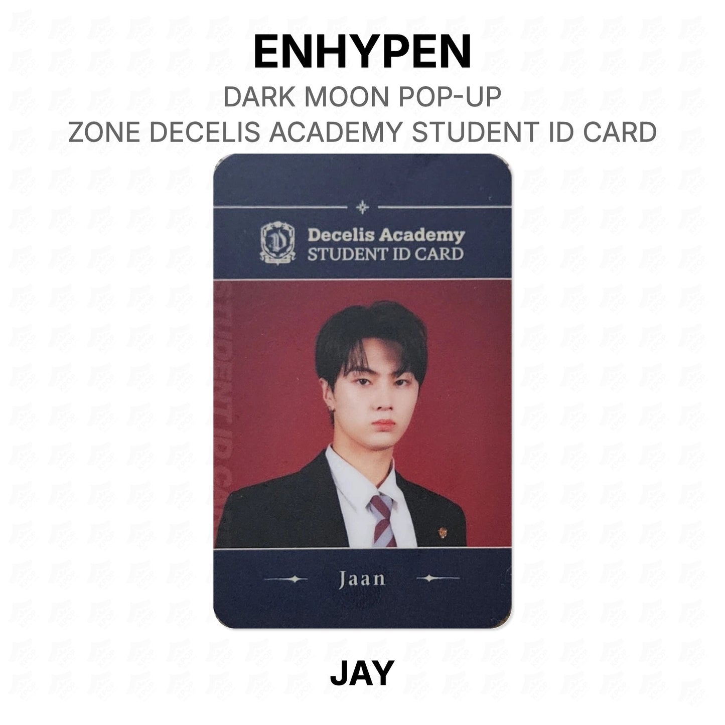 ENHYPEN DARK MOON POP-UP ZONE DECELIS ACADEMY STUDENT ID CARD Official Photocard