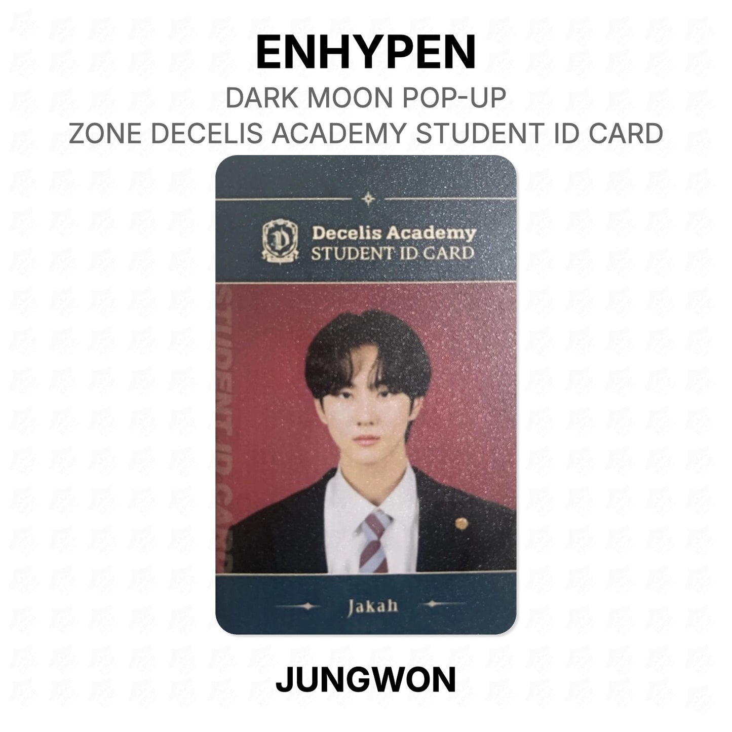 ENHYPEN DARK MOON POP-UP ZONE DECELIS ACADEMY STUDENT ID CARD Official Photocard
