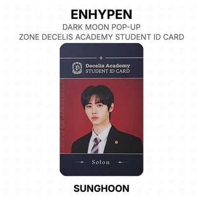 ENHYPEN DARK MOON POP-UP ZONE DECELIS ACADEMY STUDENT ID CARD Official Photocard
