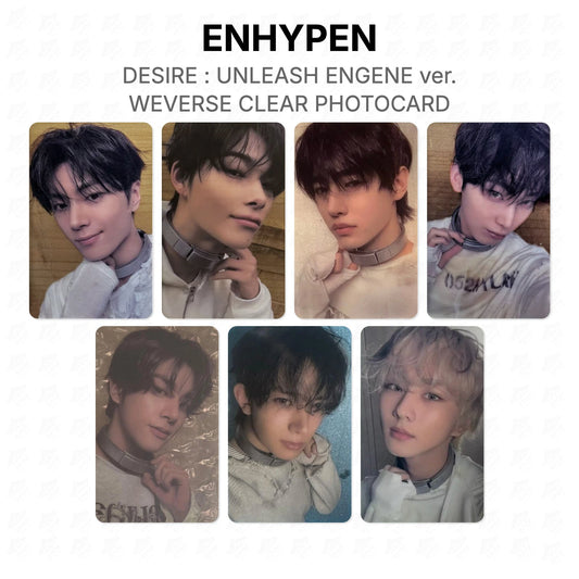 ENHYPEN DESIRE : UNLEASH ENGENE ver. WEVERSE CLEAR PHOTOCARD Official Photocard