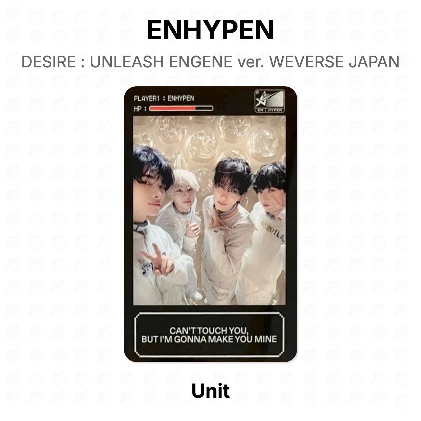 ENHYPEN DESIRE : UNLEASH ENGENE ver. WEVERSE JAPAN Official Photocard