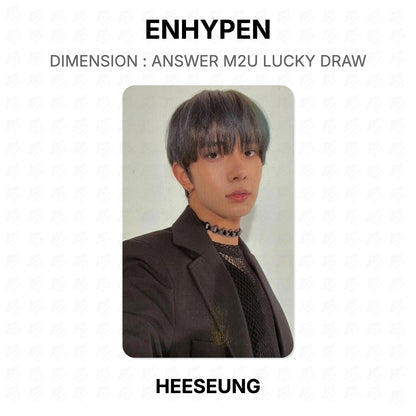 ENHYPEN DIMENSION : ANSWER M2U LUCKY DRAW Offizielle Fotokarte