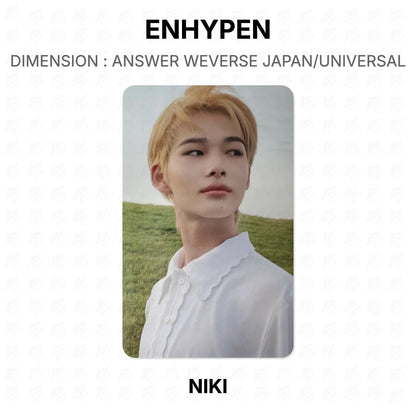 ENHYPEN DIMENSION : ANSWER WEVERSE JAPAN/UNIVERSAL Official Photocard