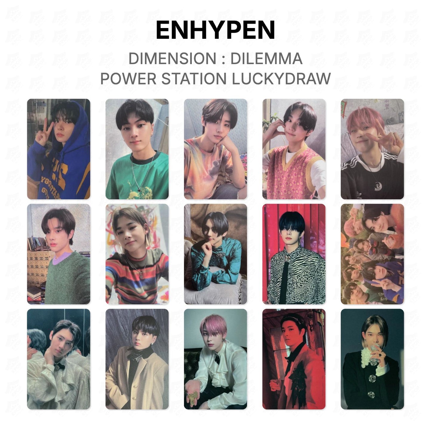 ENHYPEN DIMENSION : DILEMMA POWER STATION LUCKYDRAW Official Photocard