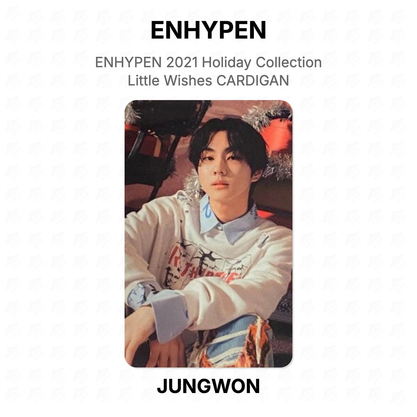 ENHYPEN 2021 Holiday Collection Little Wishes CARDIGAN Official Photocard