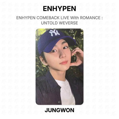 ENHYPEN COMEBACK LIVE With ROMANCE : UNTOLD WEVERSE Official Photocard