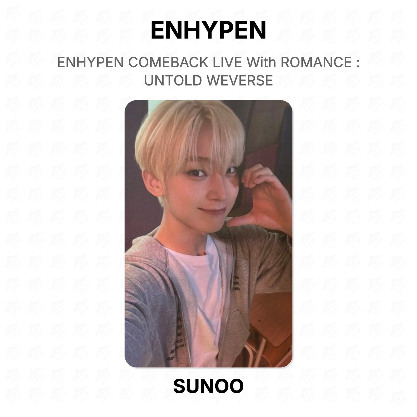 ENHYPEN COMEBACK LIVE With ROMANCE : UNTOLD WEVERSE Official Photocard