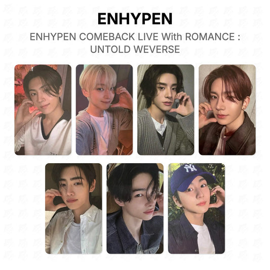 ENHYPEN COMEBACK LIVE With ROMANCE : UNTOLD WEVERSE Official Photocard