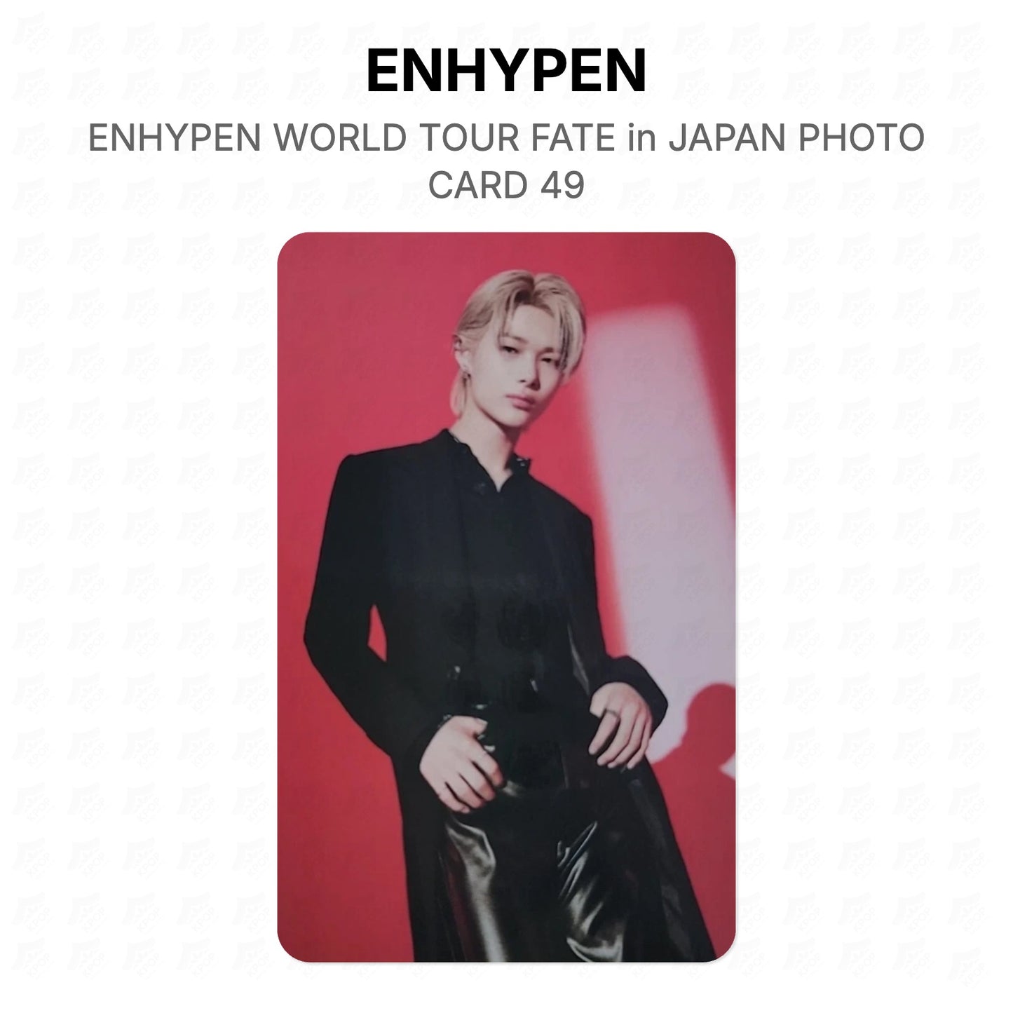 ENHYPEN WORLD TOUR FATE in JAPAN PHOTO CARD 49 Official Photocard