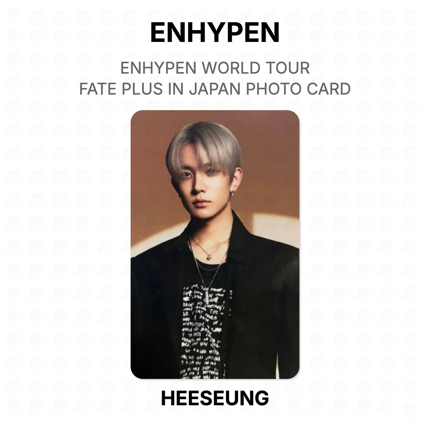 ENHYPEN WORLD TOUR FATE PLUS IN JAPAN PHOTO CARD Official Photocard