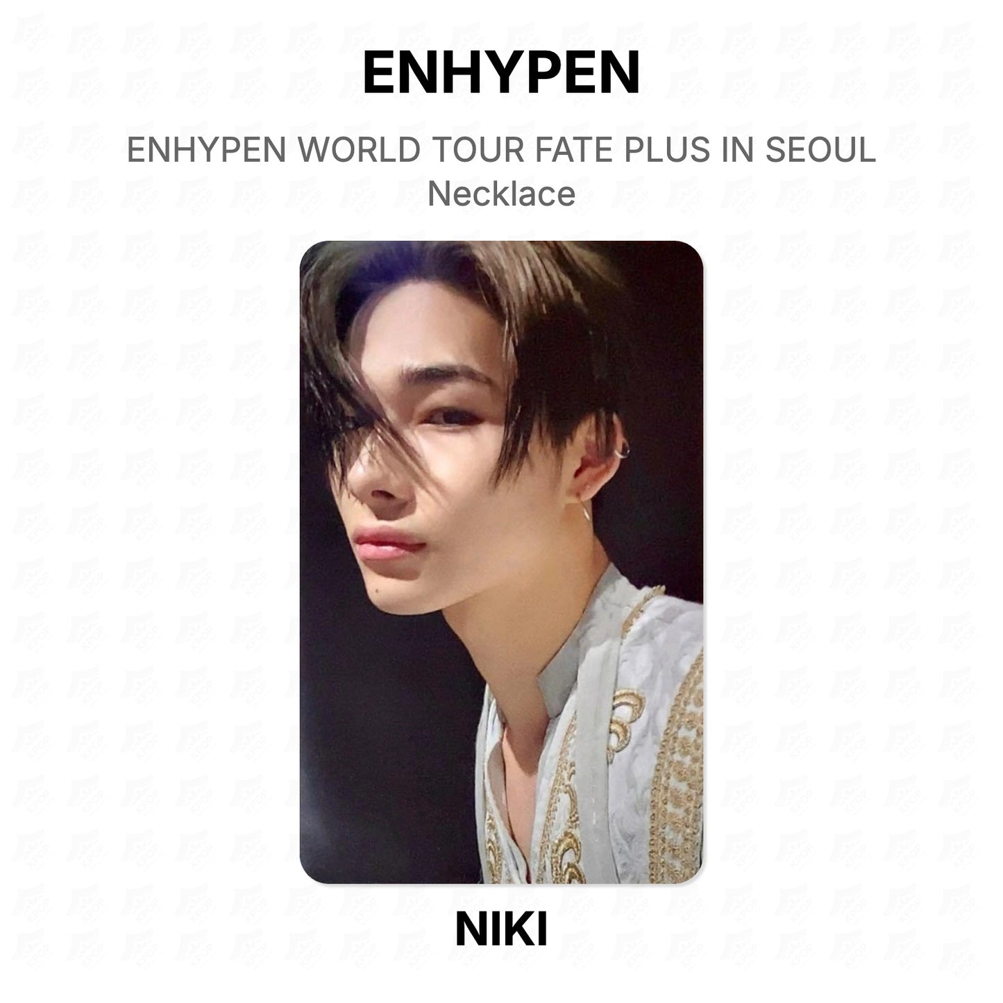 ENHYPEN WORLD TOUR FATE PLUS IN SEOUL Necklace Official Photocard
