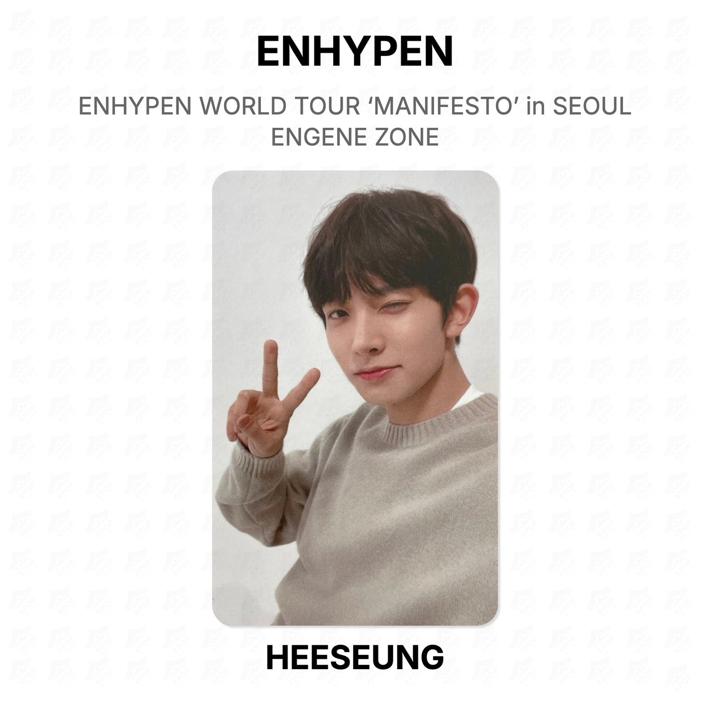ENHYPEN WORLD TOUR ‘MANIFESTO’ in SEOUL ENGENE ZONE Official Photocard