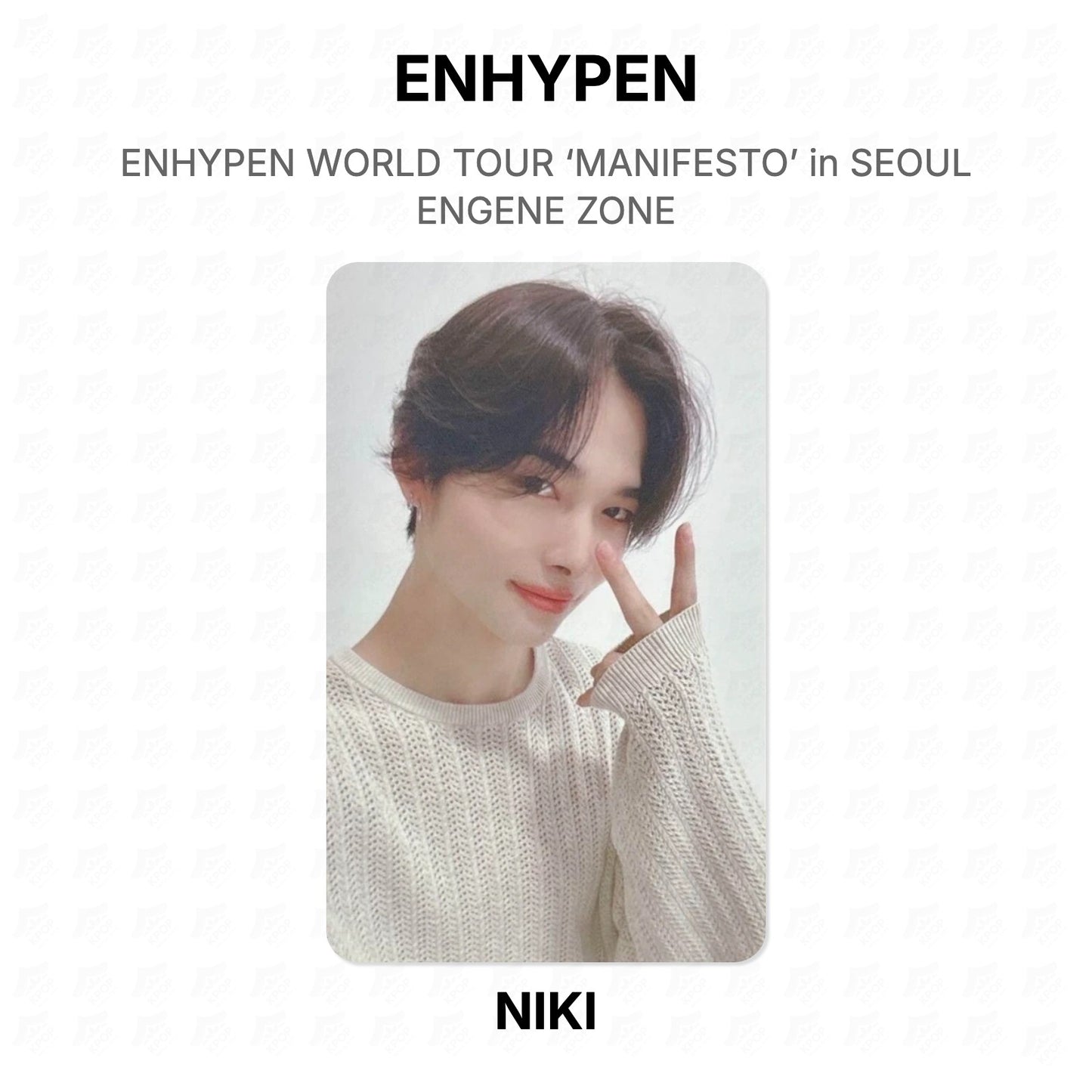 ENHYPEN WORLD TOUR ‘MANIFESTO’ in SEOUL ENGENE ZONE Official Photocard
