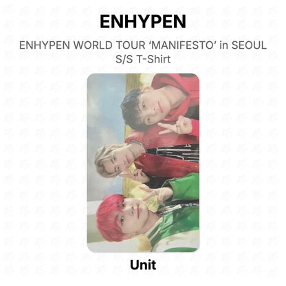 ENHYPEN WORLD TOUR ‘MANIFESTO’ in SEOUL S/S T-Shirt Official Photocard