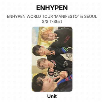 ENHYPEN WORLD TOUR ‘MANIFESTO’ in SEOUL S/S T-Shirt Official Photocard
