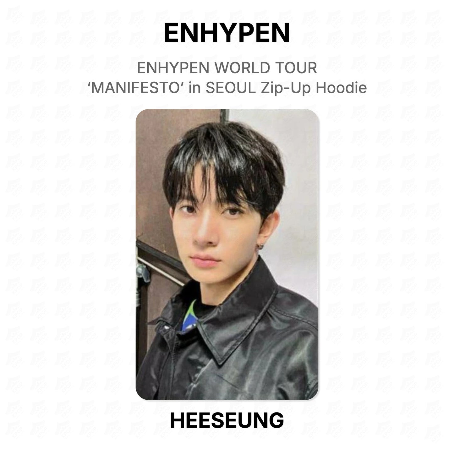 ENHYPEN WORLD TOUR ‘MANIFESTO’ in SEOUL Zip-Up Hoodie Official Photocard