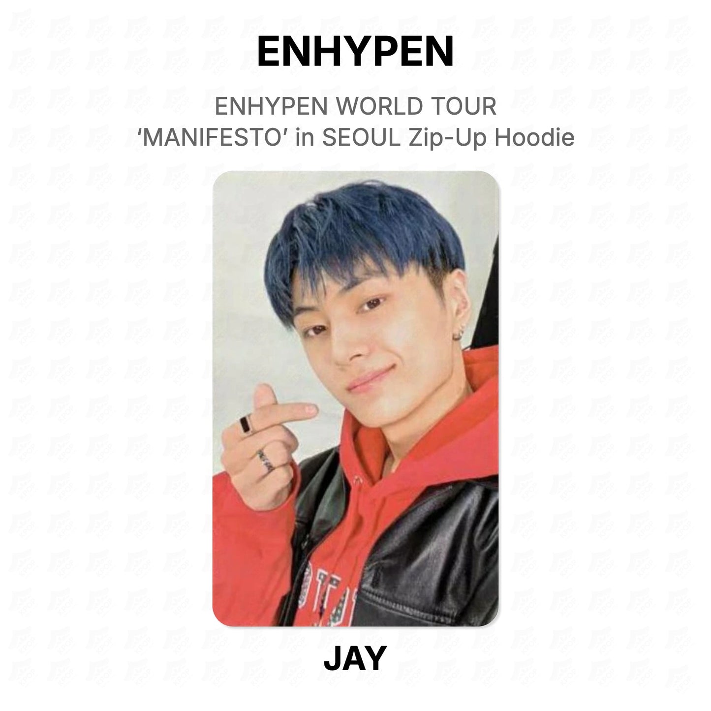 ENHYPEN WORLD TOUR ‘MANIFESTO’ in SEOUL Zip-Up Hoodie Official Photocard
