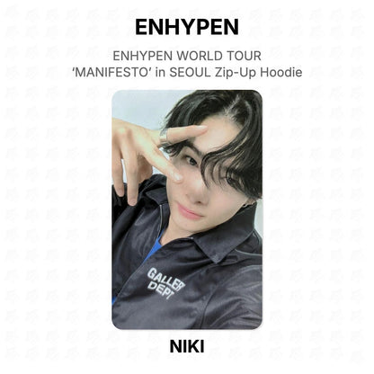 ENHYPEN WORLD TOUR ‘MANIFESTO’ in SEOUL Zip-Up Hoodie Official Photocard