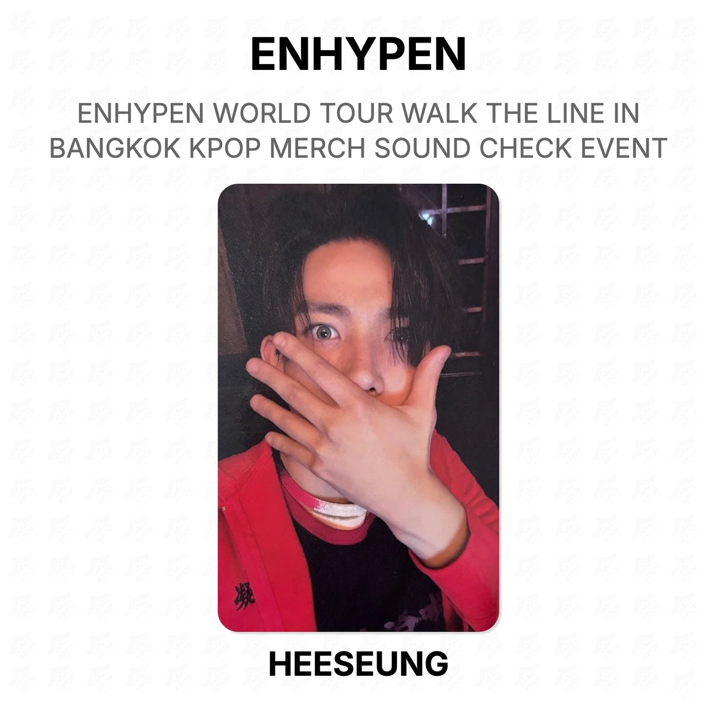 ENHYPEN WORLD TOUR WALK THE LINE IN BANGKOK KPOP MERCH SOUND CHECK EVENT Official Photocard