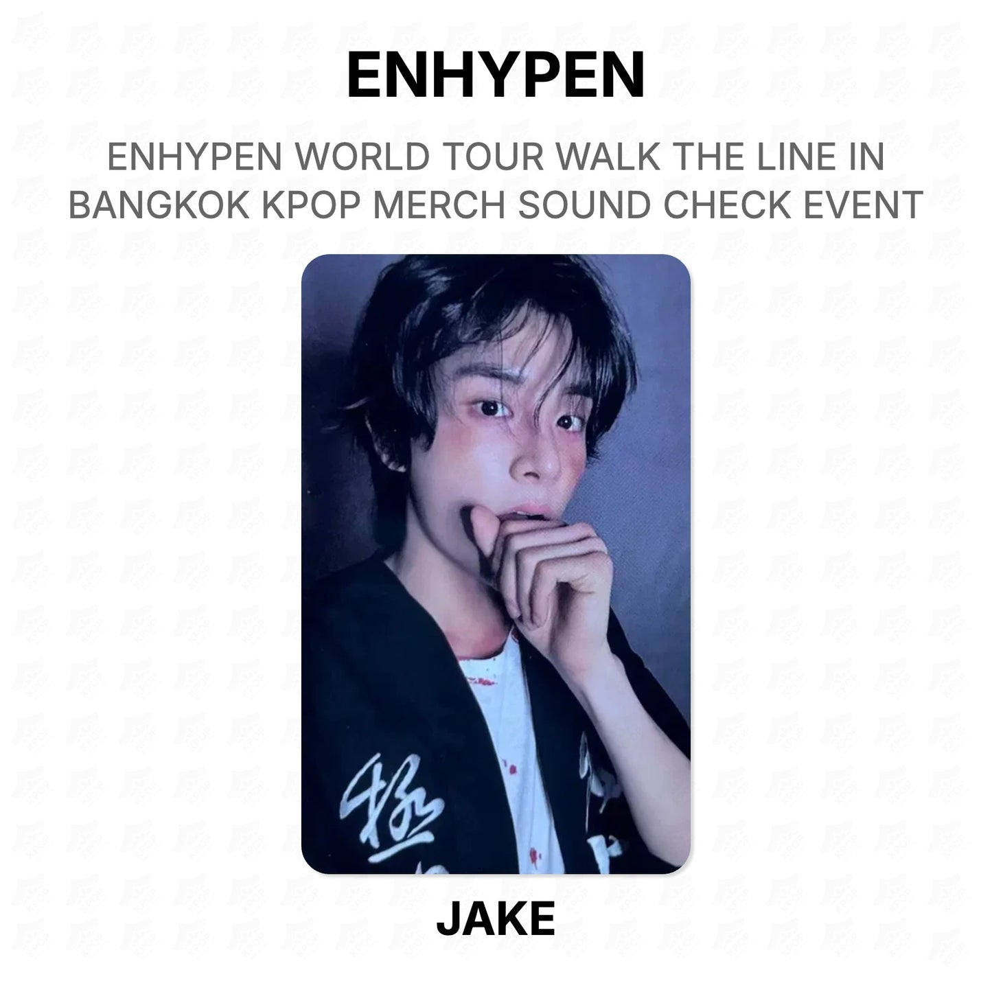 ENHYPEN WORLD TOUR WALK THE LINE IN BANGKOK KPOP MERCH SOUND CHECK EVENT Official Photocard