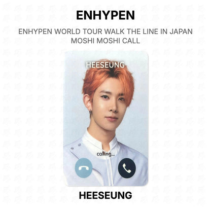 ENHYPEN WORLD TOUR WALK THE LINE IN JAPAN MOSHI MOSHI CALL Official Photocard