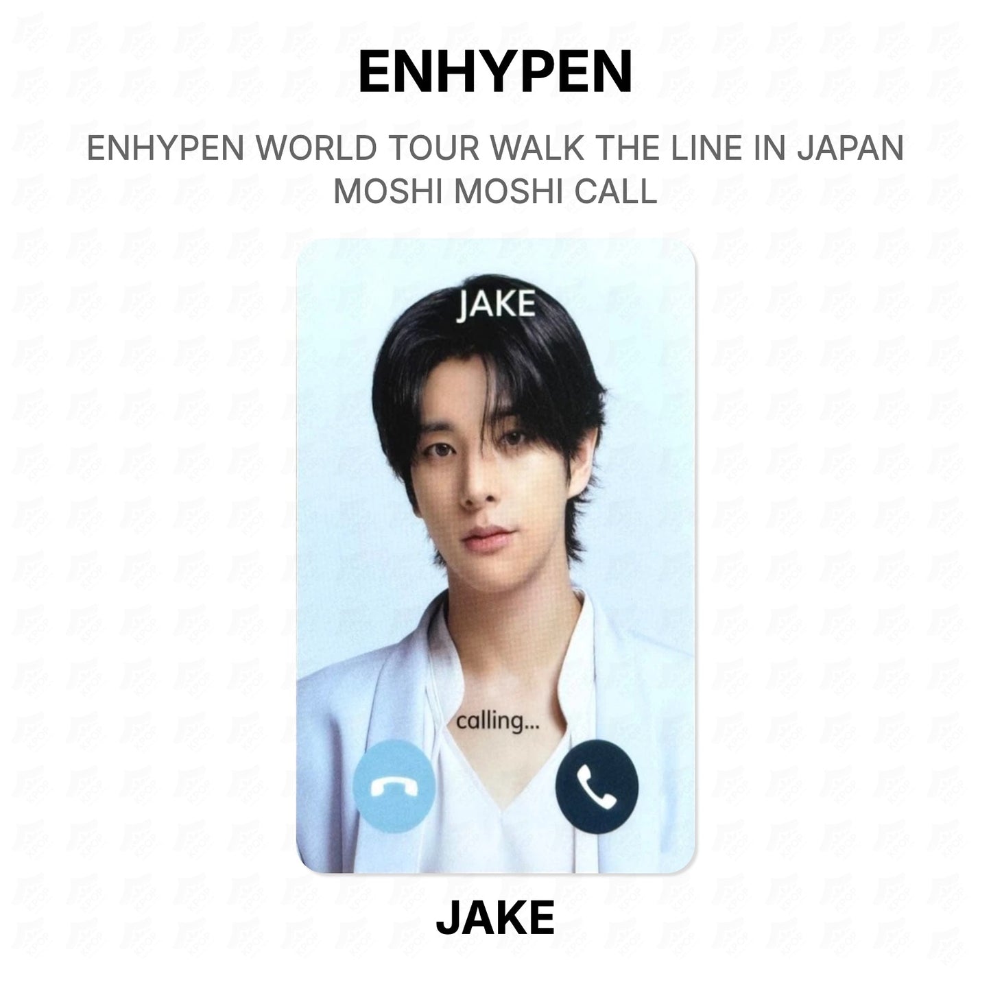 ENHYPEN WORLD TOUR WALK THE LINE IN JAPAN MOSHI MOSHI CALL Official Photocard