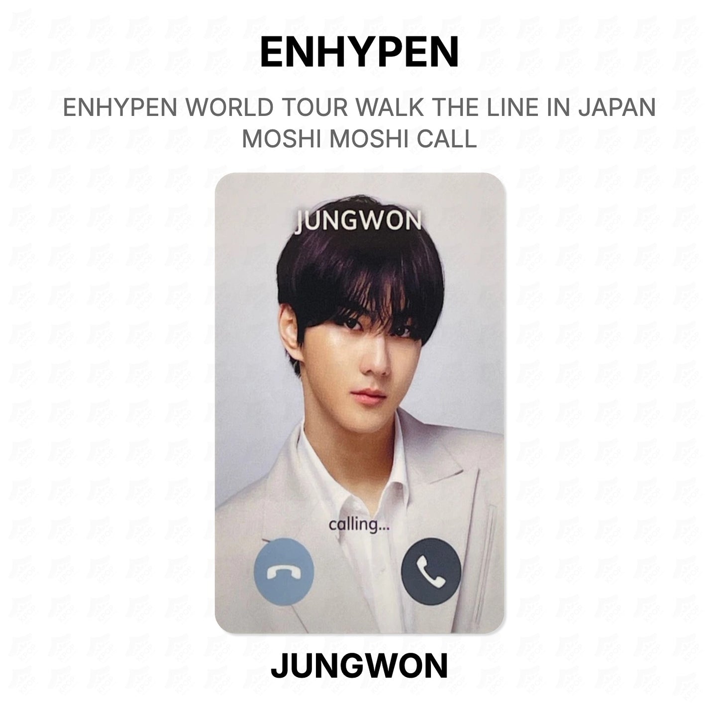 ENHYPEN WORLD TOUR WALK THE LINE IN JAPAN MOSHI MOSHI CALL Official Photocard