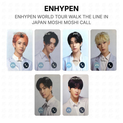 ENHYPEN WORLD TOUR WALK THE LINE IN JAPAN MOSHI MOSHI CALL Official Photocard