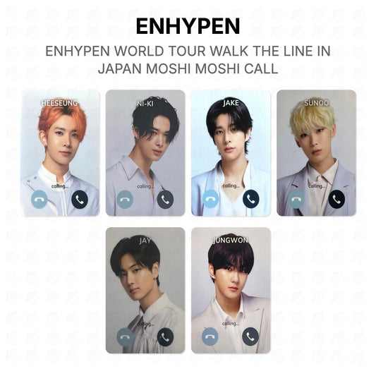 ENHYPEN WORLD TOUR WALK THE LINE IN JAPAN MOSHI MOSHI CALL Official Photocard