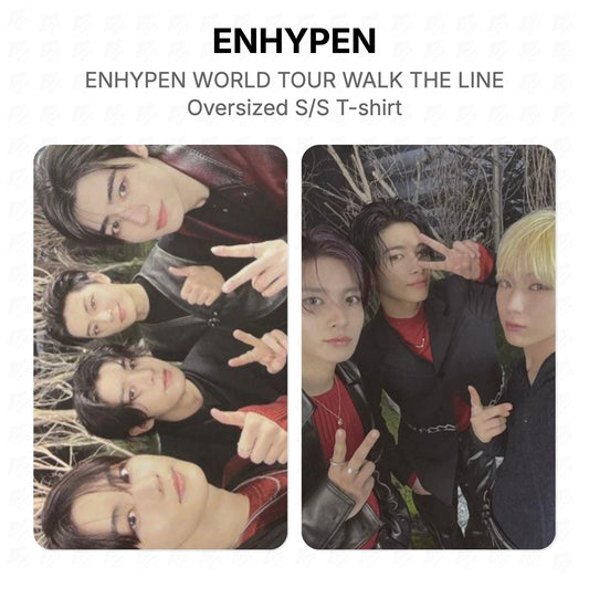 ENHYPEN WORLD TOUR WALK THE LINE Oversized S/S T-shirt Official Photocard