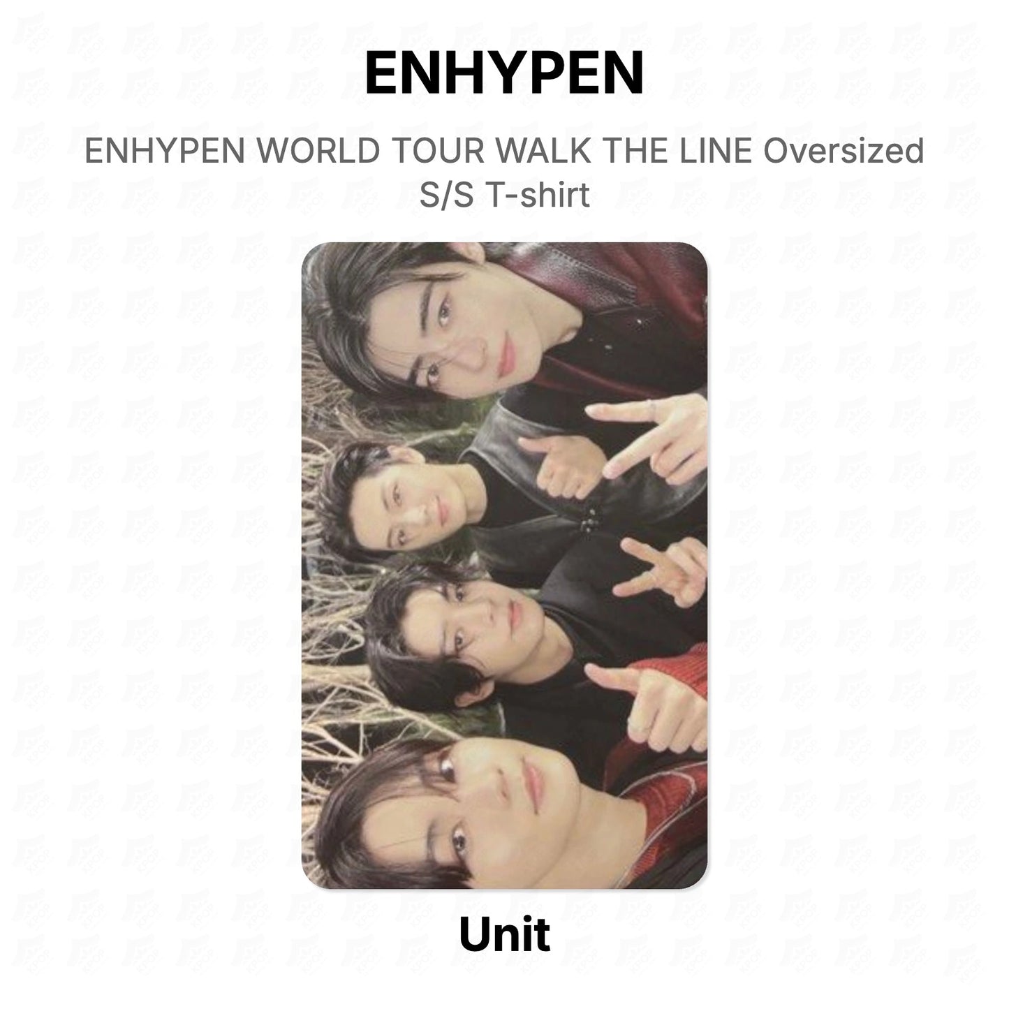 ENHYPEN WORLD TOUR WALK THE LINE Oversized S/S T-shirt Official Photocard
