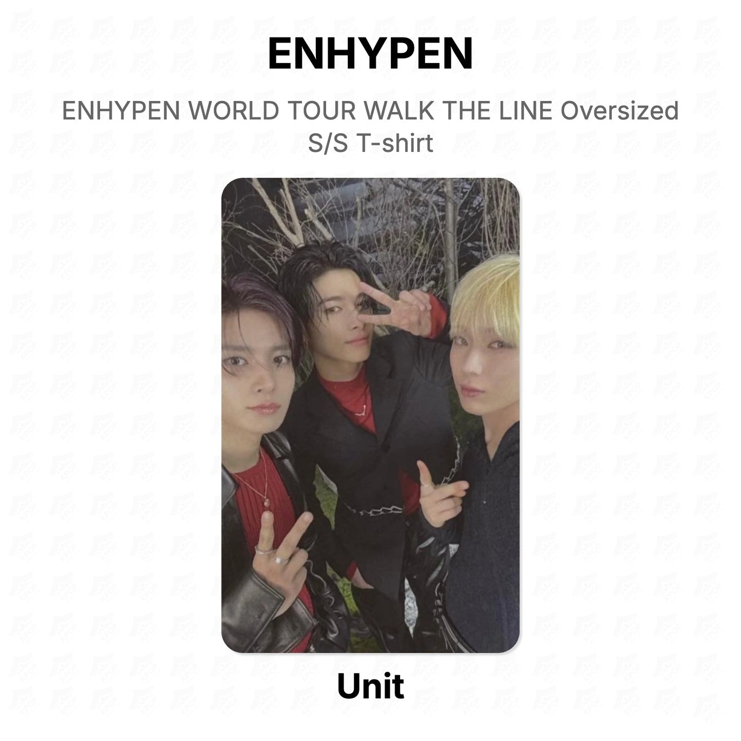 ENHYPEN WORLD TOUR WALK THE LINE Oversized S/S T-shirt Official Photocard