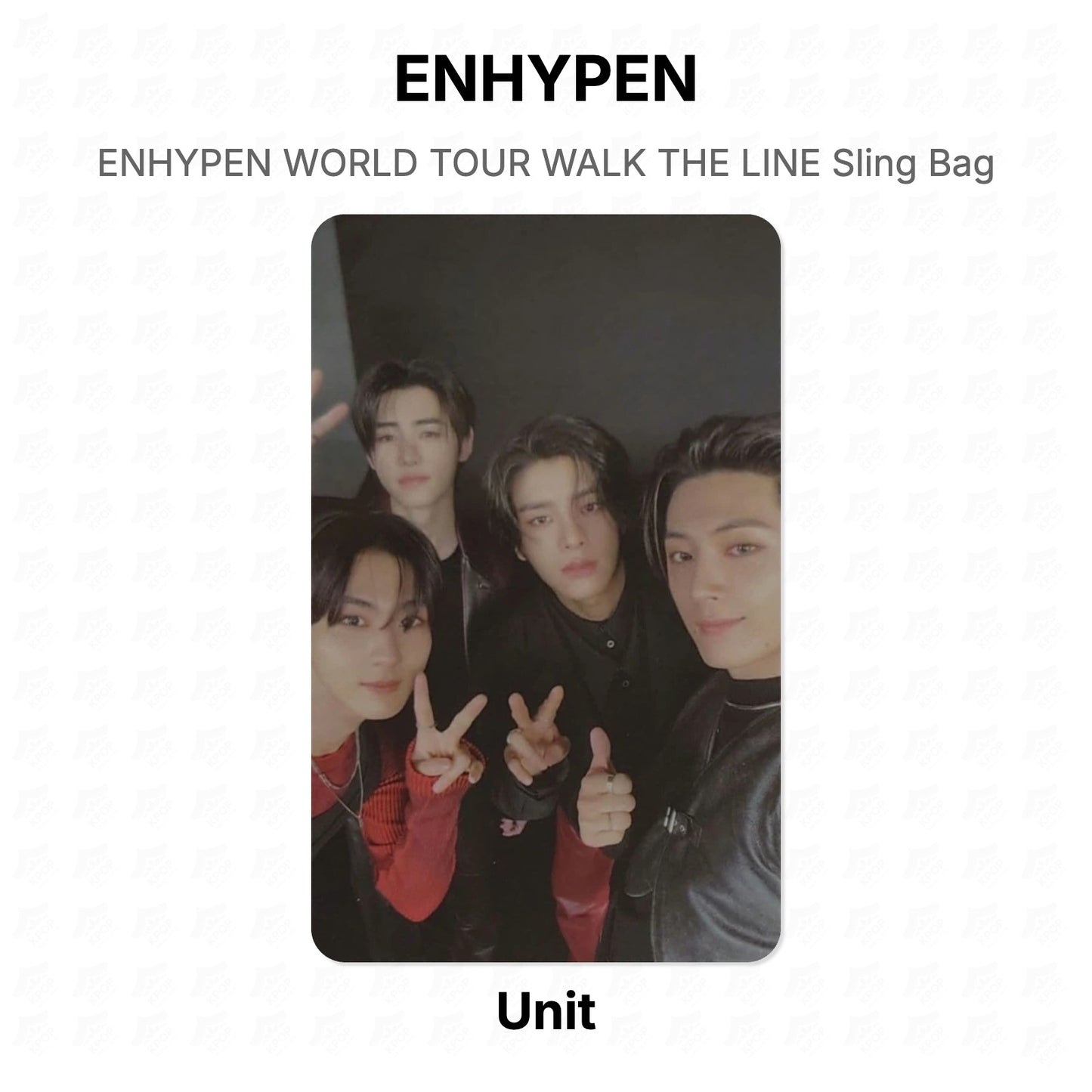 ENHYPEN WORLD TOUR WALK THE LINE Sling Bag Official Photocard