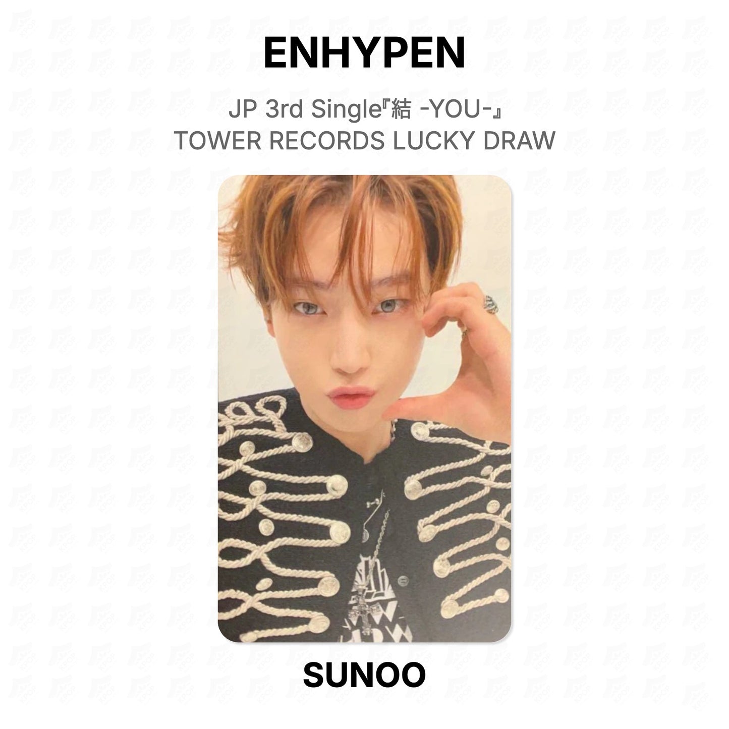 ENHYPEN JP 3rd Single『結 -YOU-』 TOWER RECORDS LUCKY DRAW Official Photocard