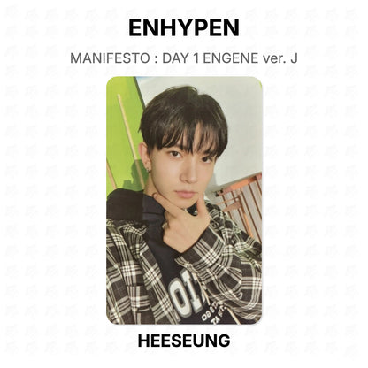 ENHYPEN MANIFESTO : DAY 1 ENGENE ver. J Official Photocard