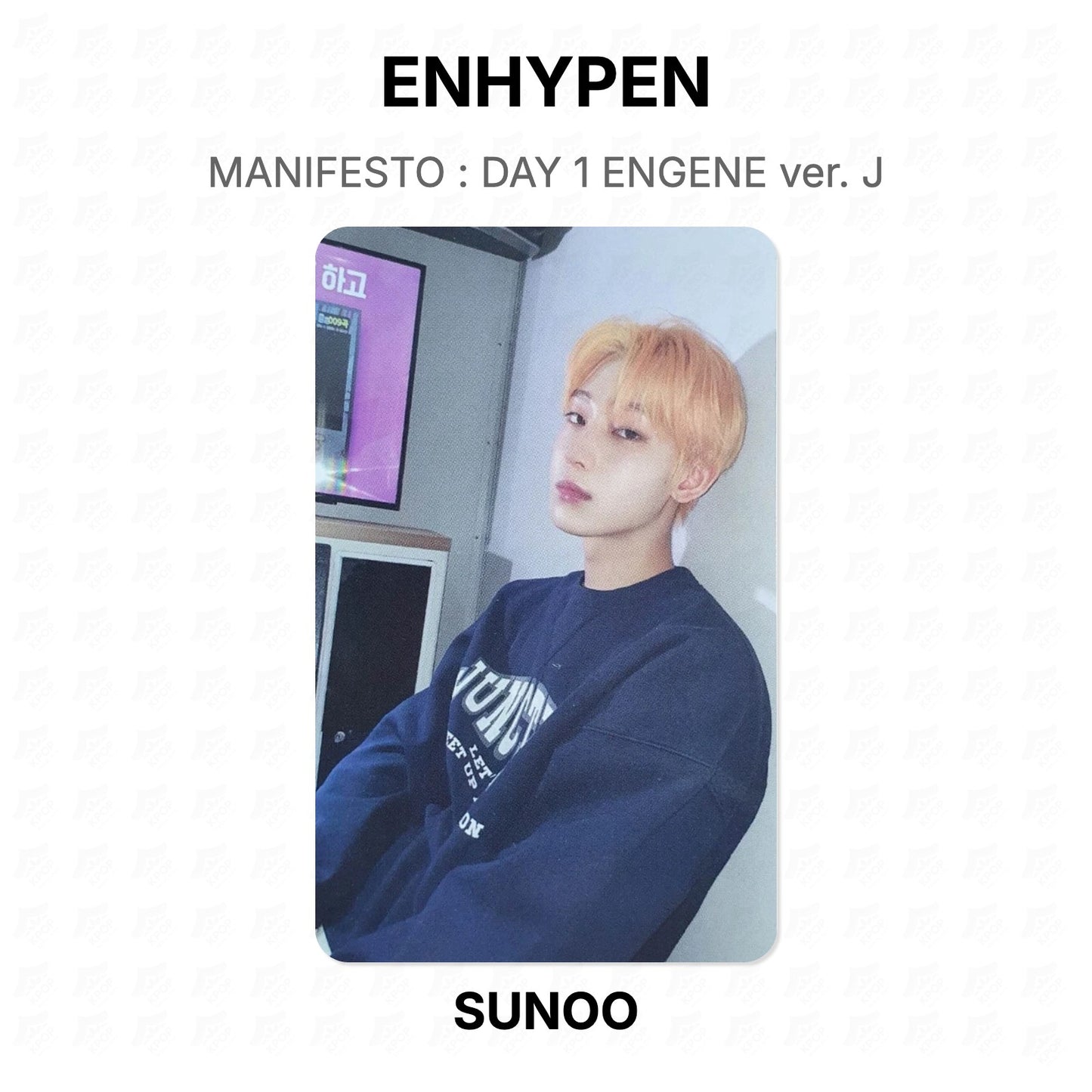 ENHYPEN MANIFESTO : DAY 1 ENGENE ver. J Official Photocard