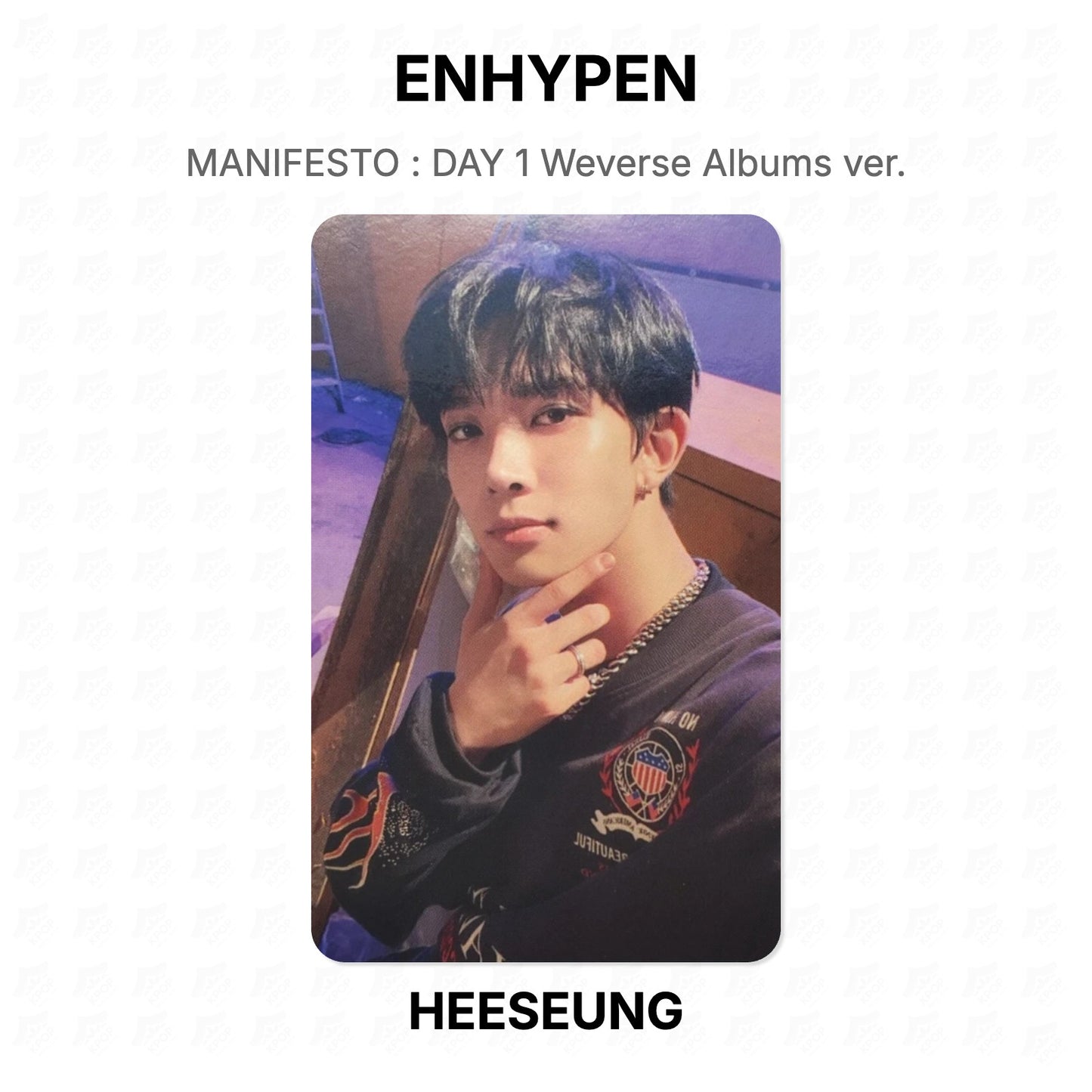 ENHYPEN MANIFESTO : DAY 1 Weverse Albums ver. Official Photocard