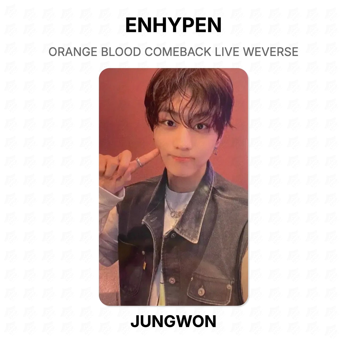 ENHYPEN ORANGE BLOOD COMEBACK LIVE WEVERSE Official Photocard