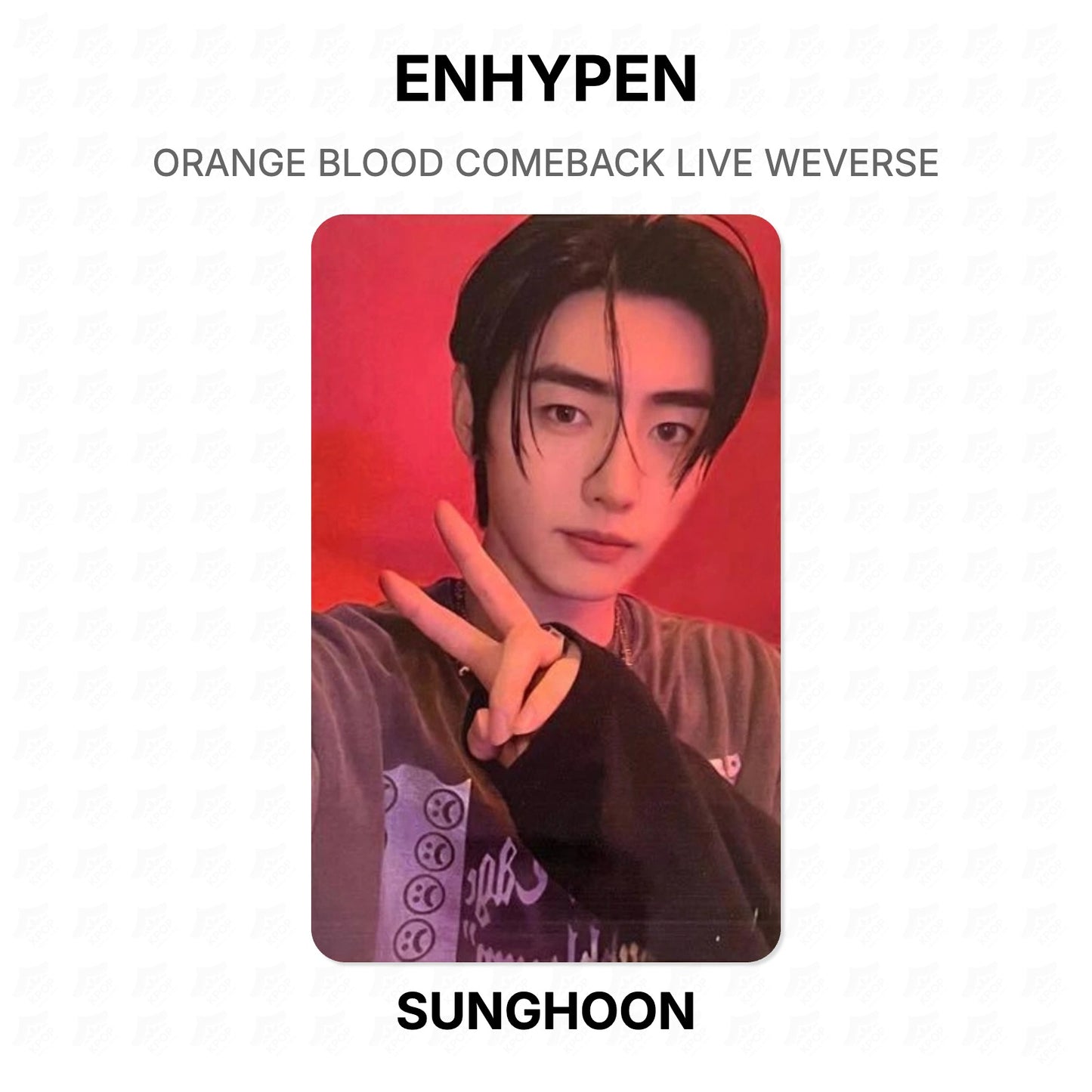 ENHYPEN ORANGE BLOOD COMEBACK LIVE WEVERSE Official Photocard