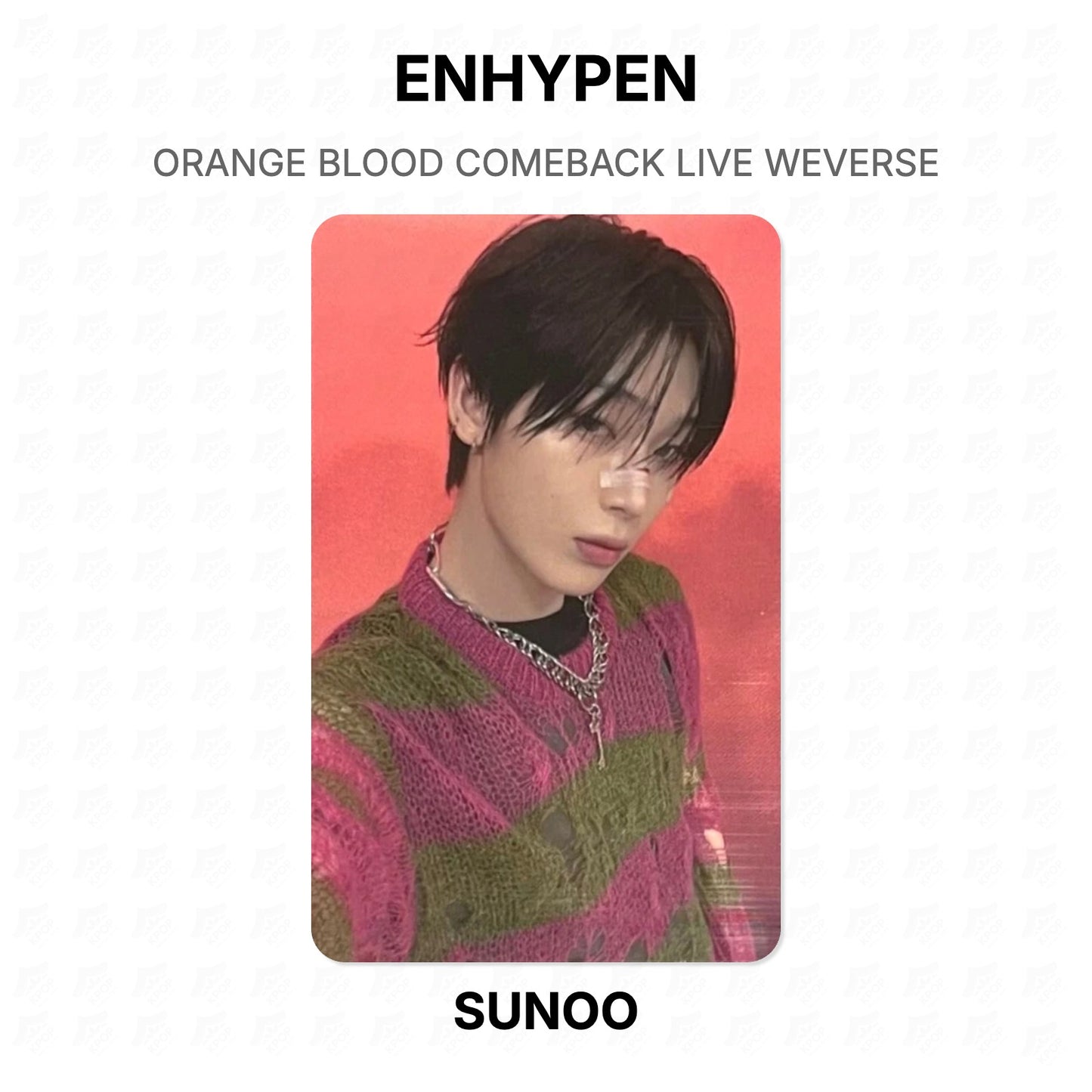 ENHYPEN ORANGE BLOOD COMEBACK LIVE WEVERSE Official Photocard