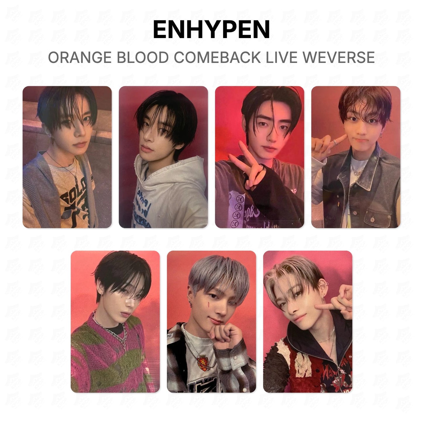 ENHYPEN ORANGE BLOOD COMEBACK LIVE WEVERSE Official Photocard