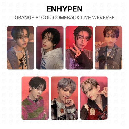 ENHYPEN ORANGE BLOOD COMEBACK LIVE WEVERSE Official Photocard