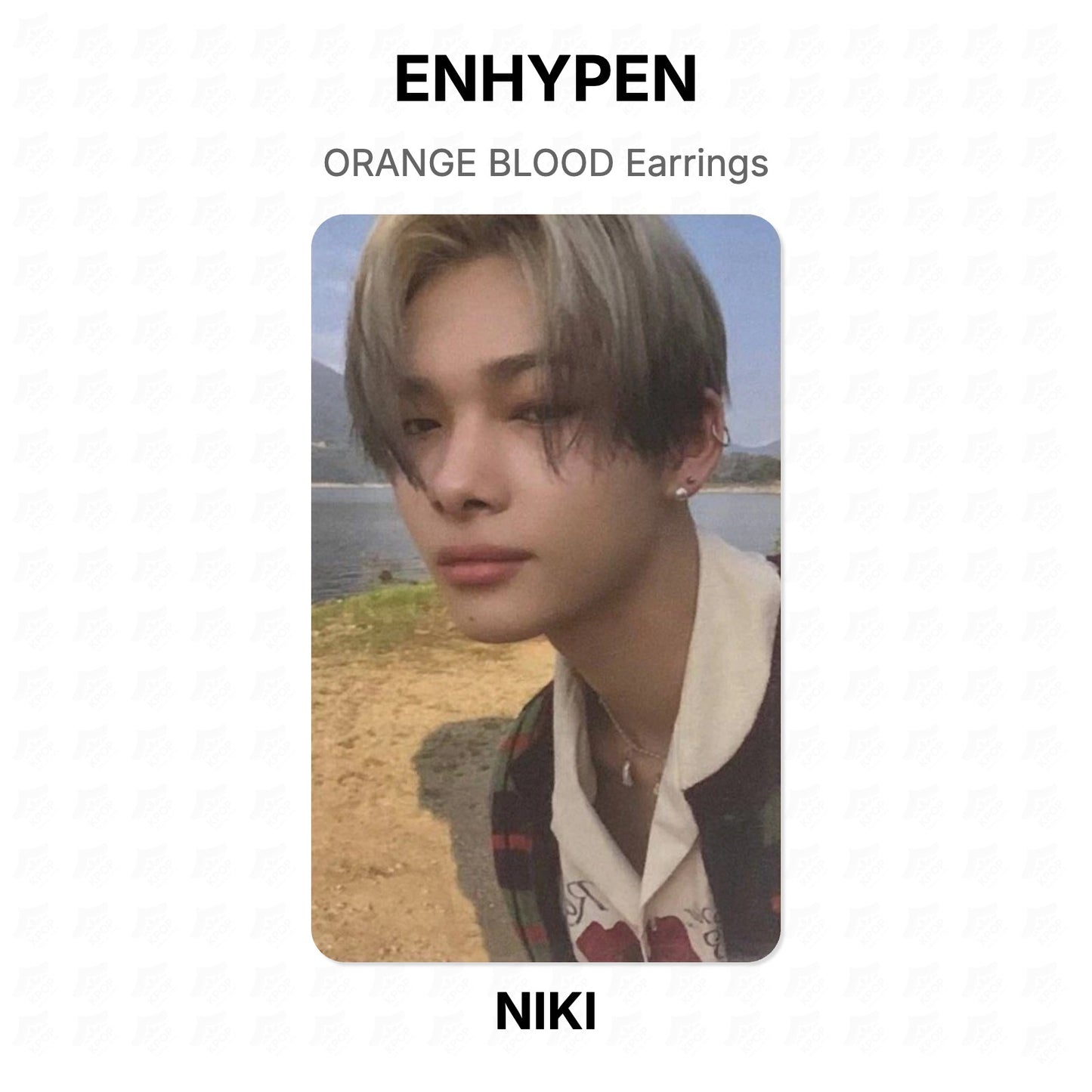 ENHYPEN ORANGE BLOOD Earrings Official Photocard