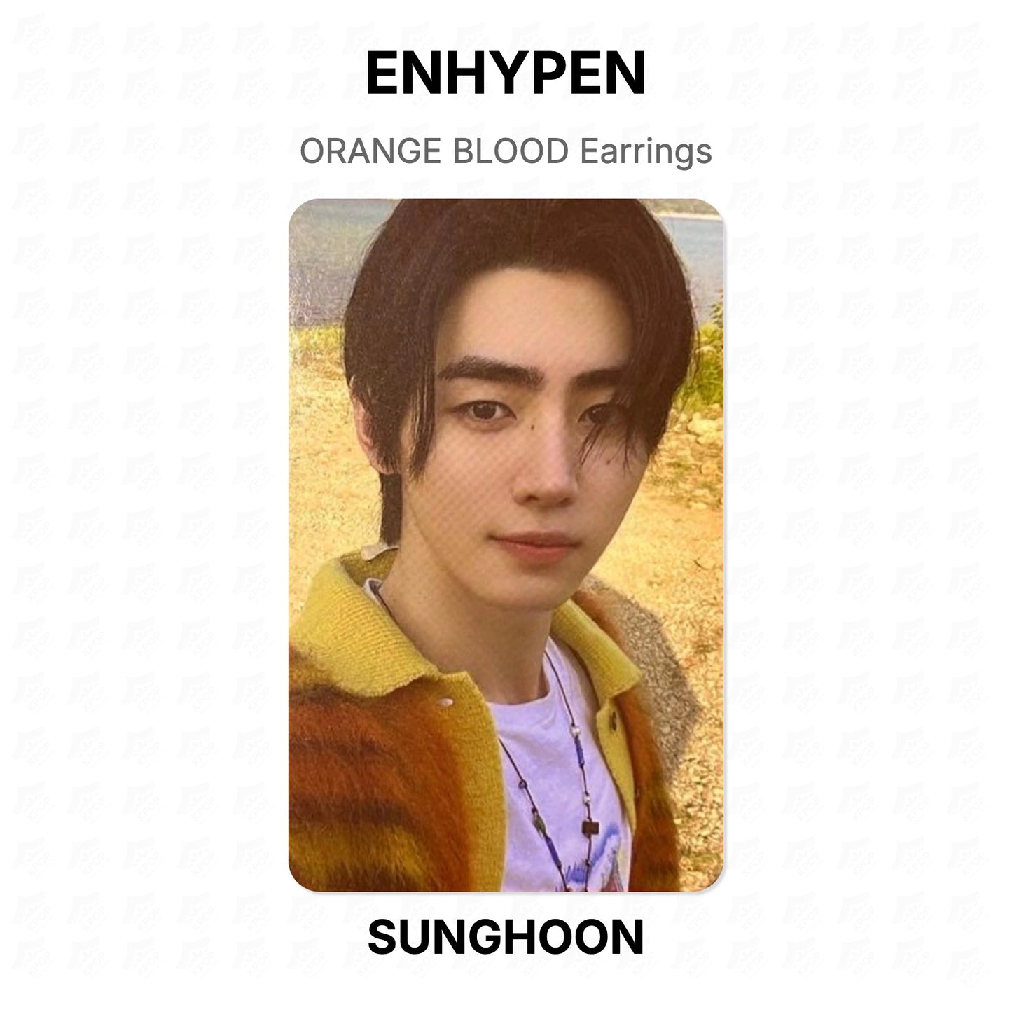 ENHYPEN ORANGE BLOOD Earrings Official Photocard