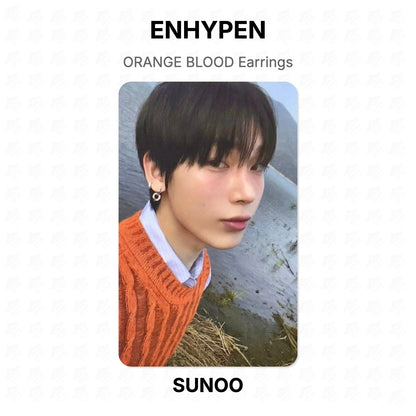 ENHYPEN ORANGE BLOOD Earrings Official Photocard